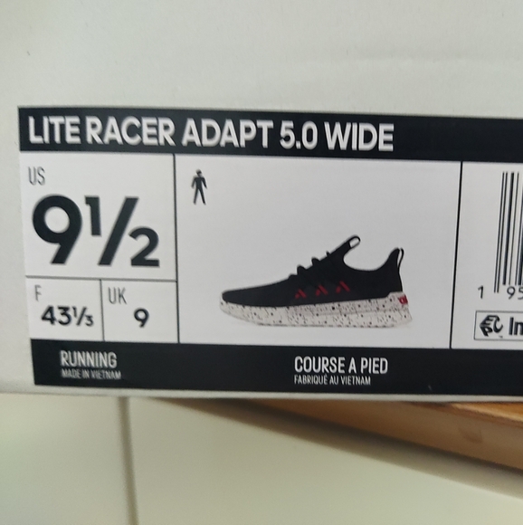 NEW Adidas Cloudfoam Lite Racer Men's Sneakers Athletic WIDE Size 9.5 - Picture 7 of 7